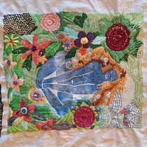 Dame im Grünen. Un proyecto de Pintura, Pintura a la acuarela, Bordado y Diseño textil de Verena Okpe - 14.05.2026