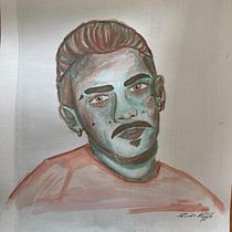 1º Watercolor autoportrait. Projekt z dziedziny  Sztuki piękne, Portret,  Malarstwo i Malowanie akwarelą użytkownika tomaskaffa - 17.05.2026