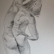 Dynamic Figure Drawing: Male back study . Seni Rupa, Membuat sketsa, Menggambar, Gambar Pensil, Dan Gambar Gambar proyek oleh vicky_hindle74 - 05.19.2026