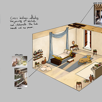 Visual Development Project: Circe's bedroom. Concept Art, Digital Drawing, Digital Illustration, and Drawing project by Andrea Varela - 05.22.2026