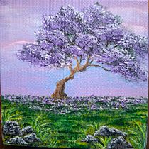 Ipê Lilás. Acr, lic Painting, Traditional illustration, and Painting project by moniquealencar60 - 05.22.2026