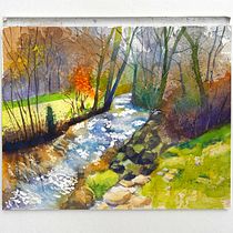 Ejercicio Paisaje. Naturalistic Illustration, Painting, Sketching, Watercolor Painting, and Fine Arts project by Beth Jordan - 05.23.2026