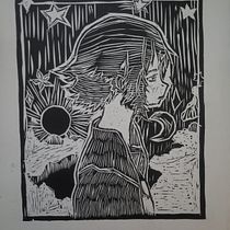 "La chica del mar". Printing, Arts, Crafts, Fine Arts, Interior Design, Engraving, and Traditional illustration project by Angel Isai Sanchez solis - 05.27.2026