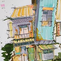 Casa verde Ein Projekt aus dem Bereich Architektonische Illustration, Illustration mit Tinte, Sketchbook und Skizzenentwurf von Irys Adjna - 31.05.2026