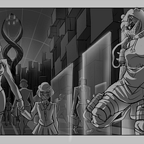 Ciudad Futurista de Yexapix. Fine Arts, Sketching, Drawing, Pencil Drawing, Figure Drawing, Artistic Drawing, and Traditional illustration project by Anahi Amaro - 06.03.2026