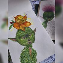 Alstroemeria Fairy. Een project van Ontwerp van personages, Schilderij, Tekening met potlood y Tekening van valentina_anzelmo - 03.06.2026