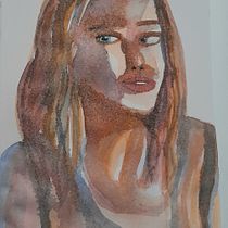 A young lady. Fine Arts, Portrait Drawing, Painting, and Watercolor Painting project by zafira_22 - 06.03.2026