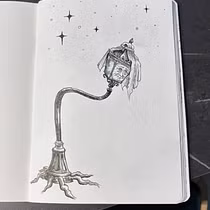 old man lumen. Sketching, Creativit, Drawing, Traditional illustration, and Sketchbook project by inbal katsman - 06.04.2026