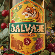 Salvaje - Diseño de etiqueta. Traditional illustration, Packaging, Product Design, Lettering, Digital Illustration, Digital Lettering, H, and Lettering project by Isabella Ripoll - 06.05.2026