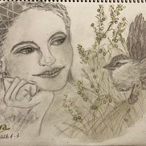 Atmospheric charcoal portrait drawing ✍🏻  Ein Projekt aus dem Bereich Traditionelle Illustration, Bildende Künste, Zeichnung, Porträtzeichnung, Realistische Zeichnung und Artistische Zeichnung von Ms. Yoko Wakabayashi - 05.06.2026