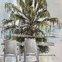 My terrace Ein Projekt aus dem Bereich Traditionelle Illustration, Architektonische Illustration, Aquarellmalerei und Sketchbook von Gül Günizi - 07.06.2026