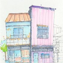 Final Project for Expressive Architectural Sketching with Colored Markers by Indee. Architectural Illustration, Drawing, Ink Illustration, Sketchbook, and Sketching project by Indee Moss - 06.07.2026
