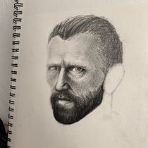 Retrato del hombre sin oreja . Un proyecto de Bellas Artes, Dibujo, Dibujo a lápiz, Dibujo anatómico, Dibujo artístico, Dibujo de Retrato e Ilustración tradicional de alecanterville - 08.06.2026