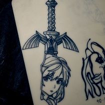 Pieza Legends of Zelda Ein Projekt aus dem Bereich Tattoodesign von Terry Zoli - 19.06.2026