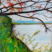 My first acrylic painting (Danbara Park, Osaka, Japan). Creativit, Drawing, Oil Painting, Painting, Sketchbook, Sketching, Acr, and lic Painting project by florinda0103 - 06.21.2026