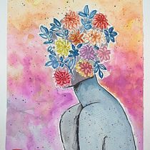 Flower power. Fine Arts, Traditional illustration, Painting, Watercolor Painting, and Color Theor project by leda_montalbano - 06.22.2026