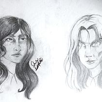 Ying Yang. Artistic Drawing, Drawing, Portrait Drawing, Sketchbook, and Sketching project by Karina Lizbeth Oviedo Estrada - 06.27.2026