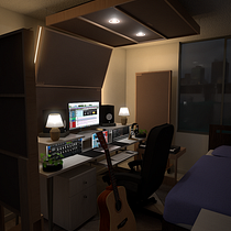 Home Recording Studio. Un proyecto de Arquitectura interior, Diseño de interiores, Modelado 3D, Diseño 3D, Interiorismo, Producción musical y Audio de Andres Pita Romero - 28.06.2026
