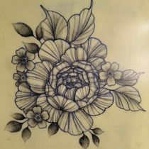 Peony Ein Projekt aus dem Bereich Tattoodesign, Traditionelle Illustration und Botanische Illustration von oliwiapanda6 - 29.06.2026