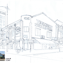 Form and Façade Sketch Study. Ilustração arquitetônica, Arquitetura, Desenho, Sketchbook, Esboçado, e Design de espaços projeto de Esra Dajouh - 30.06.2026