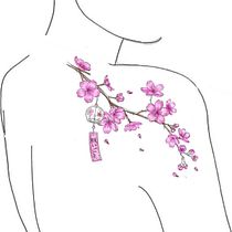 Sakura en flor. Drawing, Traditional illustration, and Tattoo Design project by laylahellsing5 - 07.03.2026