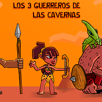 Los 3 Guerreros de las cavernas. Traditional illustration, Character Design, Digital Illustration, Children's Illustration, and Narrative project by gestevo2007 - 07.10.2026