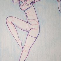 Dibujo de una pose dinamica. Fine Arts, Sketching, Drawing, Sketchbook, and Figure Drawing project by chipahuasalasailin07 - 07.12.2026