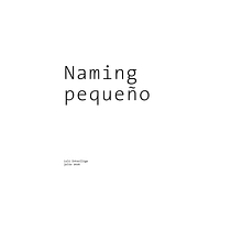 Naming pequeño. Advertising, Branding, Identity, Creative Consulting, Design Management, and Naming project by Luli Interllige - 07.14.2026