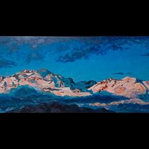 Cordillera de los Andes. Traditional illustration, Fine Arts, Pencil Drawing, Oil Painting, and Naturalistic Illustration project by Cristian Espínola - 07.17.2026
