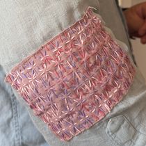 Visible mending for a linen shirt. Embroider, Fiber Arts, DIY, Upc, cling, and Textile Design project by Camille - 07.19.2026