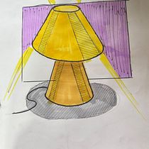 Lámpara de hogar. Industrial Design, Product Design, Sketching, Drawing, Realistic Drawing & Ink Illustration project by Beatriz Noguera Semitiel - 07.22.2026