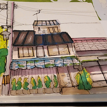 Small rural house Ein Projekt aus dem Bereich Skizzenentwurf, Zeichnung, Architektonische Illustration, Sketchbook und Illustration mit Tinte von hitaishi_gg - 26.07.2026