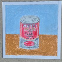 A can of Mutti tomatoes. Traditional illustration, Fine Arts, Pencil Drawing, and Drawing project by Taly Osterweil - 07.27.2026