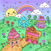 Sweet treats. Character Design, Digital Illustration, and Manga project by Evgenia Izotova - 07.27.2026