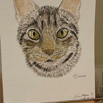 Miruna: retrato en acuarela. Ilustração tradicional, Pintura em aquarela, Desenho realista e Ilustração naturalista projeto de sabinekutt - 27.07.2026