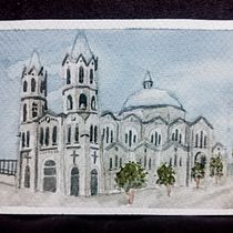 Catedral de Apizaco . Traditional illustration, Fine Arts, and Drawing project by Irie. - 07.28.2026