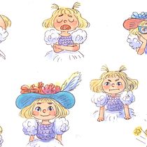 Little Amy and Grandma Roxanne. Traditional illustration, Editorial Design, Storyboard, Portfolio Development, Children's Illustration, Narrative, Management, Productivity, and Picturebook project by Sofja Umarik - 07.29.2026