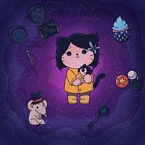Coraline atrapada en el portal que une ambos mundos Ein Projekt aus dem Bereich Traditionelle Illustration, Design von Figuren, Digitale Illustration und Manga von Scarlett Puedmag - 01.08.2026