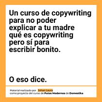 Esto debería ser: Más Copywriters para Copywriting. Design project by Johan Alberto Laura Chura - 08.04.2026
