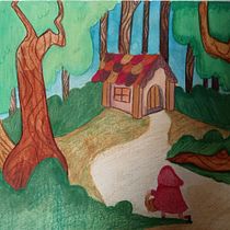 Chapeuzinho Vermelho . Traditional illustration, Fine Arts, Painting, Pencil Drawing, Drawing, Watercolor Painting, Children's Illustration, and Narrative project by Sabrina Soares - 08.10.2026