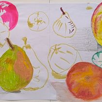 The joy of fruit. Traditional illustration, Painting, Drawing, Watercolor Painting, Ink Illustration, and Naturalistic Illustration project by Miranda - 08.10.2026