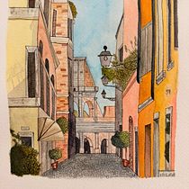 Rome. Painting, Drawing, Watercolor Painting, and Architectural Illustration project by Gabriela Hernández - 08.11.2026