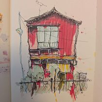 Expressive architectural sketching #1 Ein Projekt aus dem Bereich Skizzenentwurf, Zeichnung, Architektonische Illustration, Sketchbook und Illustration mit Tinte von erakesami - 11.08.2026