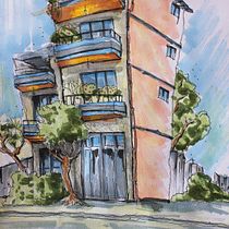 Casa colonial de cuenca Ein Projekt aus dem Bereich Skizzenentwurf, Zeichnung, Architektonische Illustration, Sketchbook und Illustration mit Tinte von john villarroel - 13.08.2026