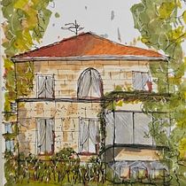 Sketch Villa Necchi Ein Projekt aus dem Bereich Skizzenentwurf, Zeichnung, Architektonische Illustration, Sketchbook und Illustration mit Tinte von Marilia Peixoto Olivetti - 14.08.2026