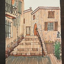 St. Paul de Vence. Un projet de Esquisse , Dessin, Illustration architecturale, Carnet de croquis et Illustration à l'encre de Enisha Munnangi - 19.08.2026