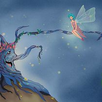 El árbol mágico y su hada del bosque. Traditional illustration, Character Design, Drawing, Digital Illustration, Storytelling, and Narrative project by Aïda - 08.23.2026