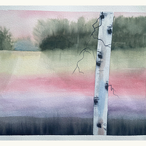 Birch Tree. Een project van Beeldende kunst, Schilderij y Aquarelschilderen van renataba - 24.08.2026