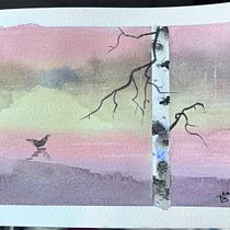 Atmospheric landscape . Een project van Beeldende kunst, Schilderij y Aquarelschilderen van v6mkfkpjcj - 26.08.2026