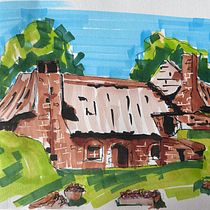 The country cottage. Un projet de Esquisse , Dessin, Illustration architecturale, Carnet de croquis et Illustration à l'encre de Charlotte Booth - 27.08.2026